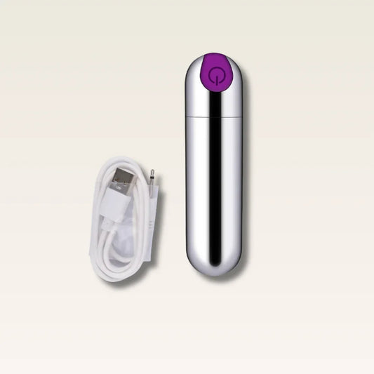 Mini Vibrador de Silicone com 10 Modos de Vibração - Prazer em TI