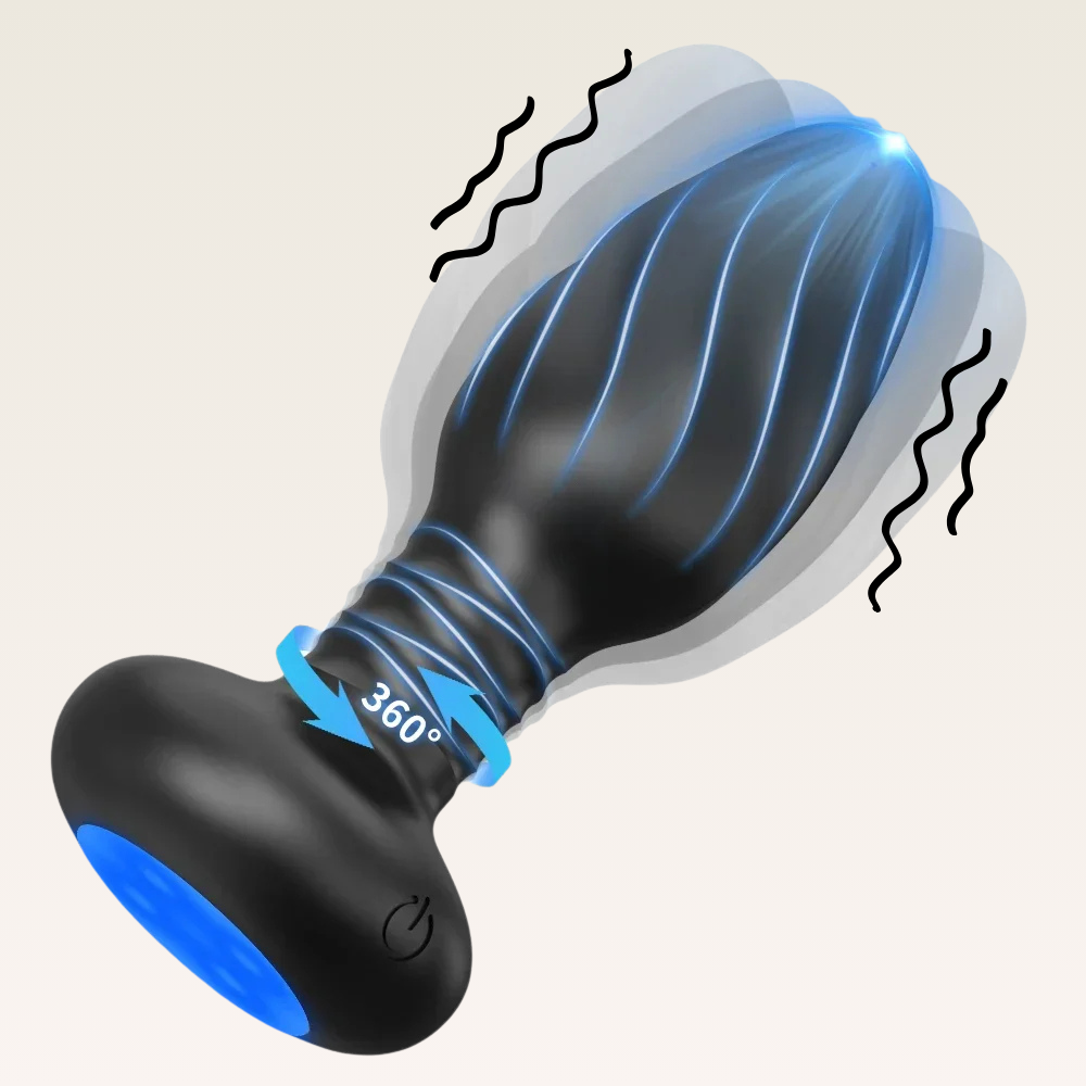 Plug Anal com Vibração e Rotação Controlado por APP - Prazer em TI