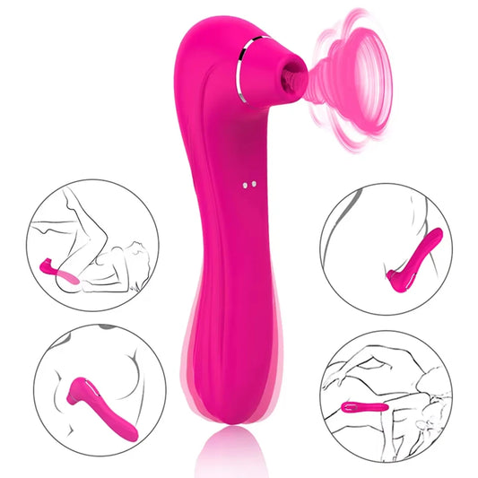 Sugador e Vibrador de Clitóris 2 em 1 , Discreto - Prazer em TI