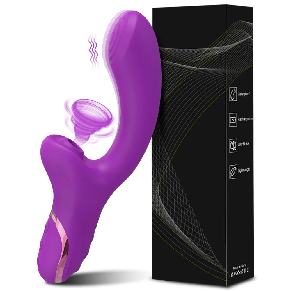 Vibrador G-Spot com Sugador de Clitóris