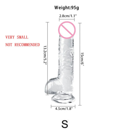 Dildo Transparente Realista em Gel - Prazer em TI