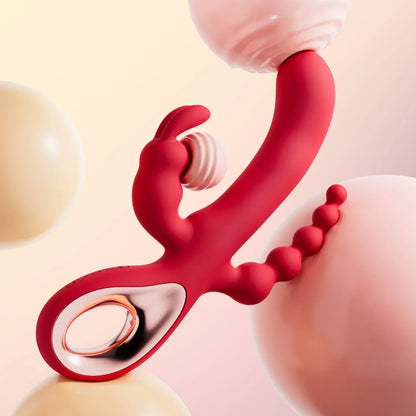 Vibrador Coelho 3 em 1 – Estimulador de Ponto G, Clitóris e Plug Anal - Prazer em TI