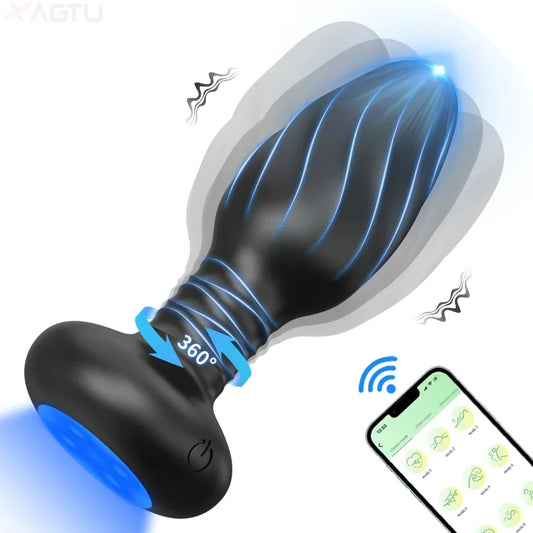 Plug Anal com Vibração e Rotação Controlado por APP - Prazer em TI