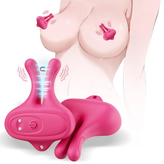 Grampos Vibratórios para Mamilos com 9 Modos de Vibração – Estimulação Magnética - Prazer em TI