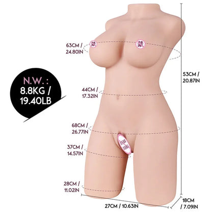 Boneca Sexual de Silicone, Meio Corpo Realista - Prazer em TI