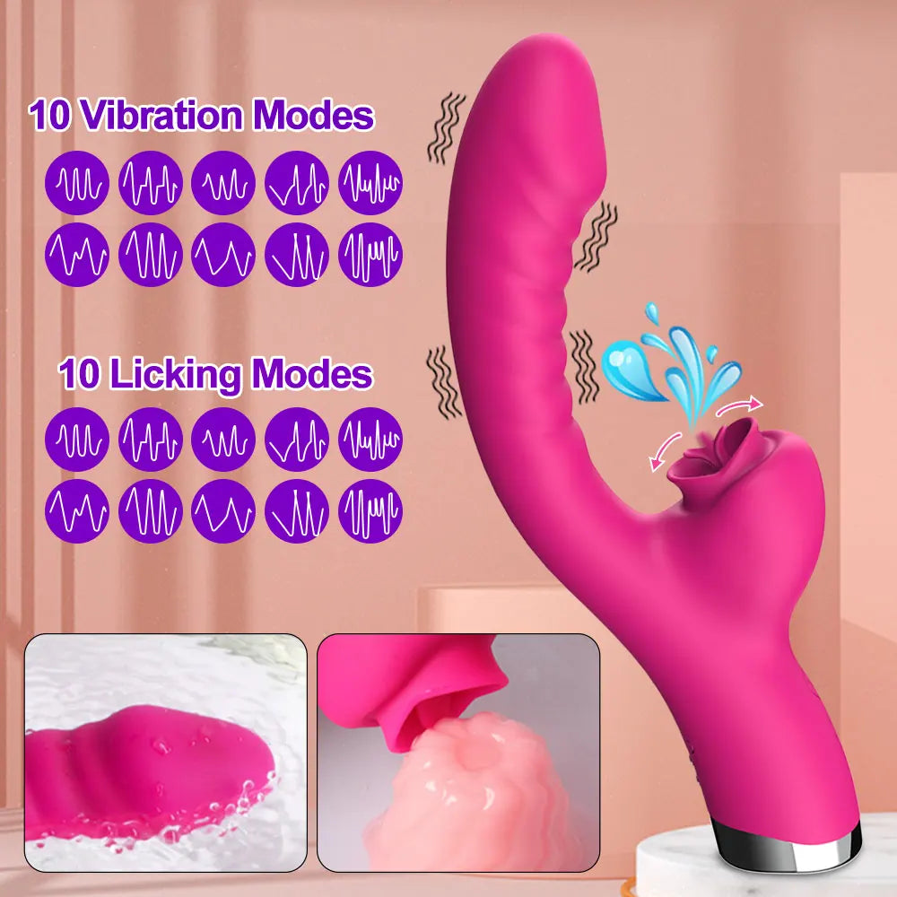 Vibrador Lambedor 2 em 1 - Prazer em TI
