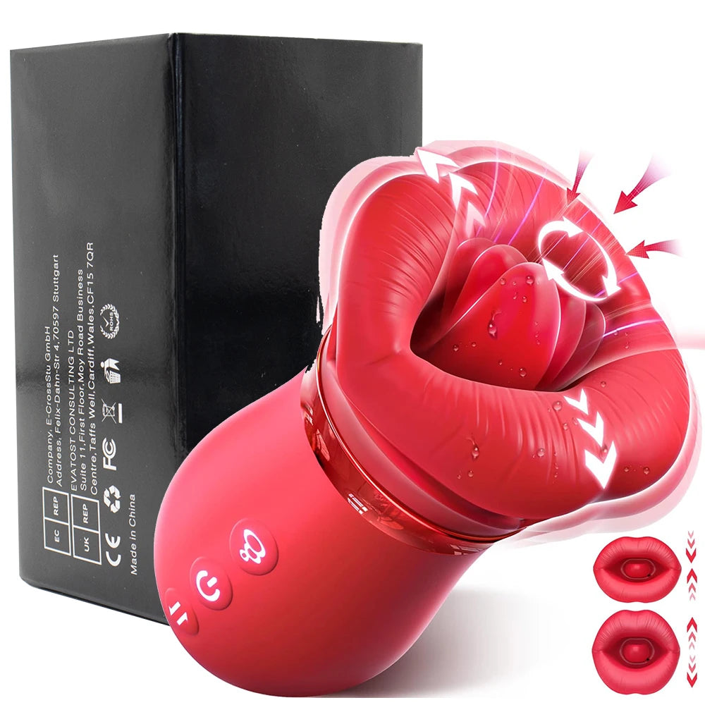 Super Boquinha 4 em 1- Vibrador/ Sugador/ língua/ Boca