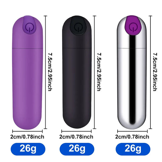 Mini Vibrador de Silicone com 10 Modos de Vibração - Prazer em TI