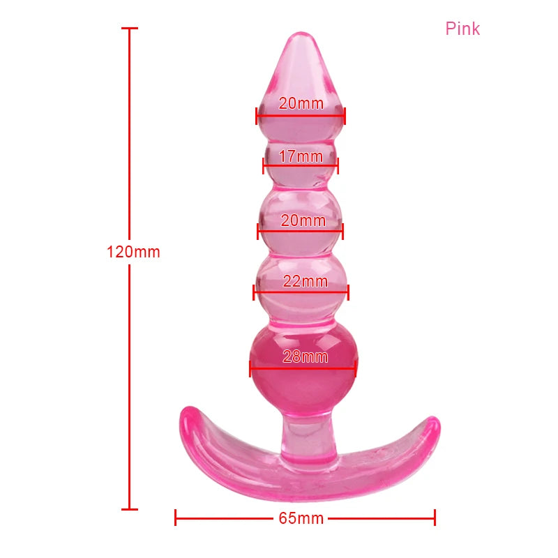 Bolinha/Dildo Anal de Silicone com Plug - Prazer em TI