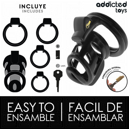 Locked Gilden — 8.5 cm Chastity Cage — Addicted Toys