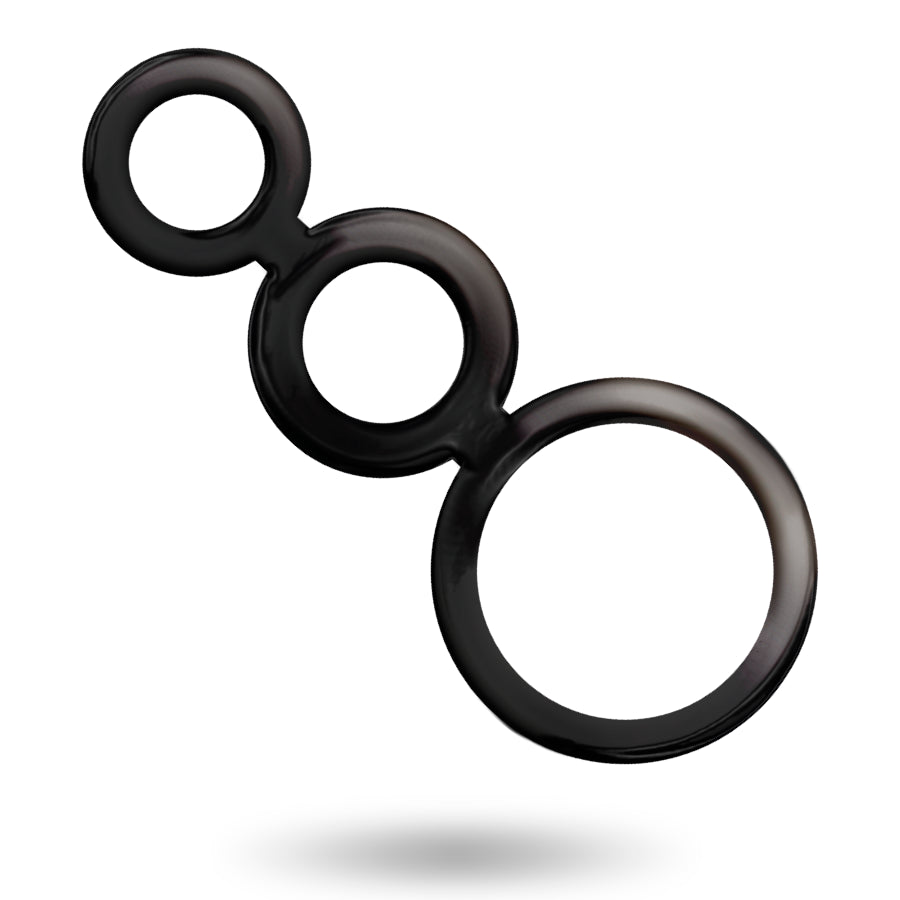 Addicted Toys — Conjunto de 3 Anéis Penianos em Silicone (Fumado) — vista adicional 5
