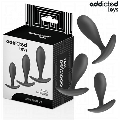 Addicted Toys Set 3 Plugs Anais — Silicone Médico & Progressão Segura