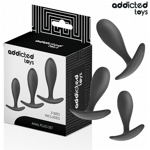 Addicted Toys Set 3 Plugs Anal — Silicone Médical & Progression Sûre