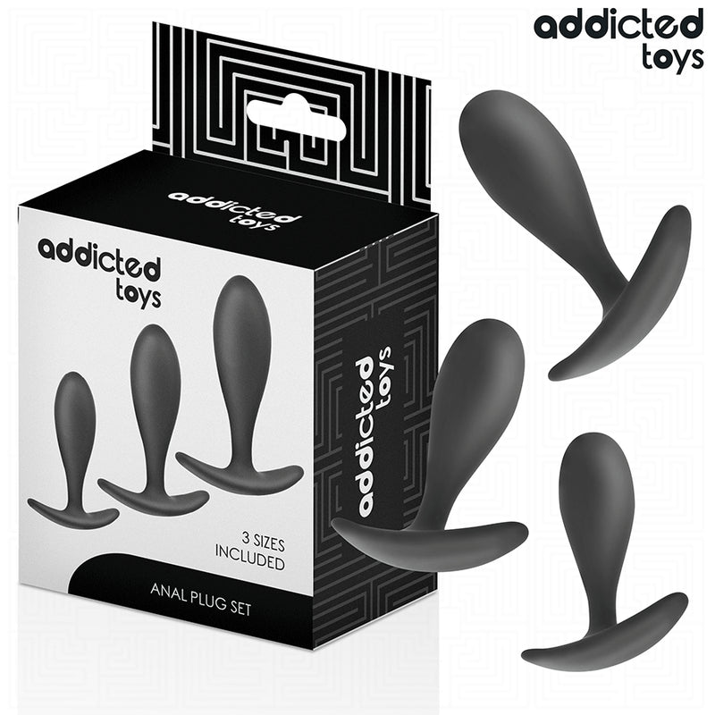 Addicted Toys Set 3 Plugs Anais — Silicone Médico & Progressão Segura