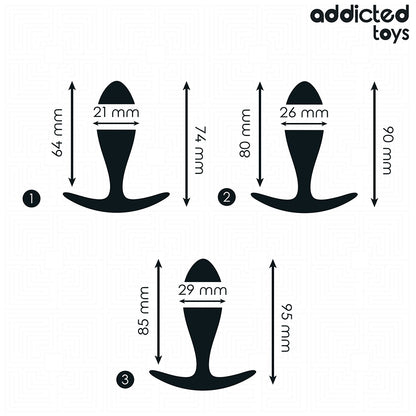 Addicted Toys – 3er-Set Analplugs aus medizinischem Silikon für eine sichere Steigerung
