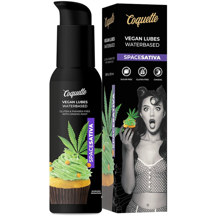 Space Sativa – Lubrificante com Sabor Muffin de Maconha (Efeito Calor) – 100 ml