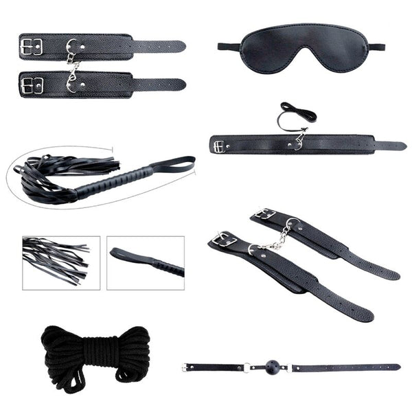 ALIVE — Secret Desires, kit BDSM nero da 7 pezzi