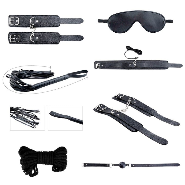 ALIVE — Kit Secret Desires 7 Peças BDSM Preto