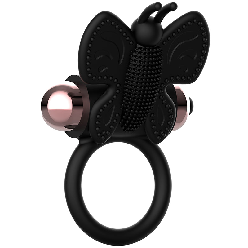Anel Vibratório Borboleta Preto/Ouro — vista adicional 3