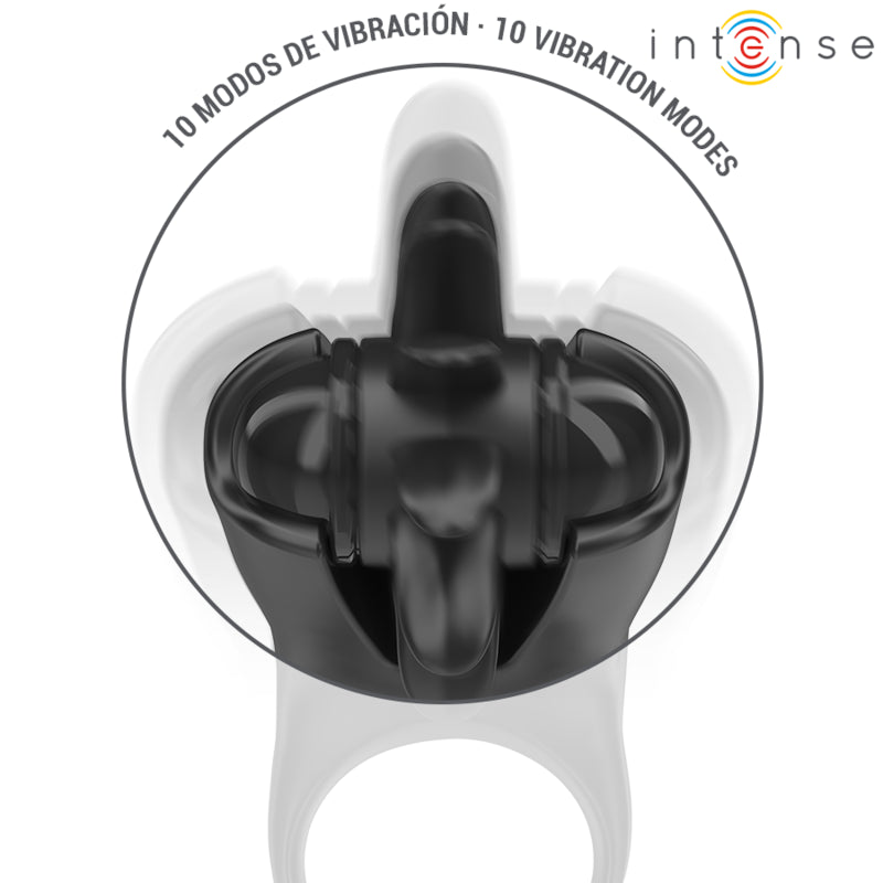 Anel Vibratório para Pénis com Estimulador de Clitóris — 10 Vibrações — vista adicional 4