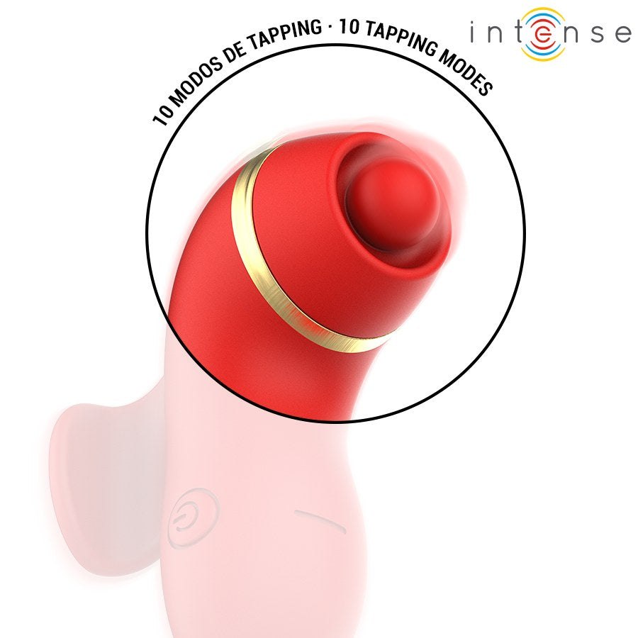 INTENSE - ESTIMULADOR DE PATTY COM 4 PONTAS, SUCÇÃO, TOQUES, CÓCEGAS E LAMBIDAS