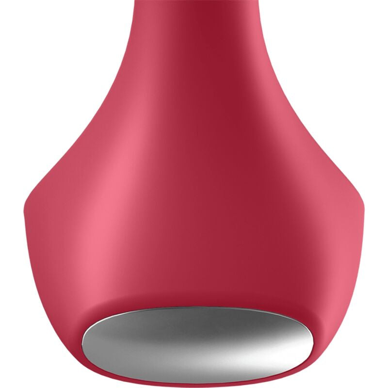 Backdoor Lover Plug Anal Vibratório com 12 Modos (Vermelho, Recarregável)