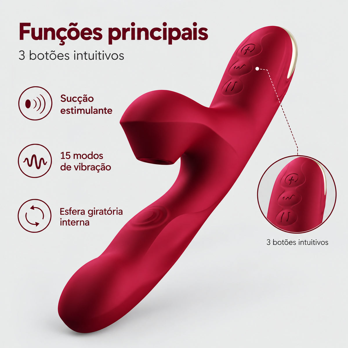 Bump — Vibrador com Rotação e Sucção — Armony — imagem 6