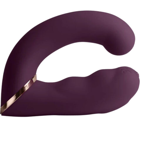 ROCKS-OFF - VIBRADOR DUAL ESTIMULADOR GÉMINIS DEL CLÍTORIS PUNTO G MORADO