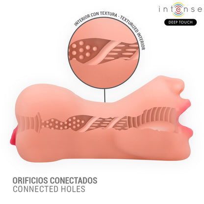 INTENSE DEEP TOUCH - MASTURBADOR RILEY COM DUPLA BOCA E VAGINA