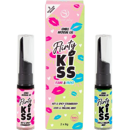 Flirty Kiss — Géis de Morango e Menta, 2 × 8 g — SecretPlay