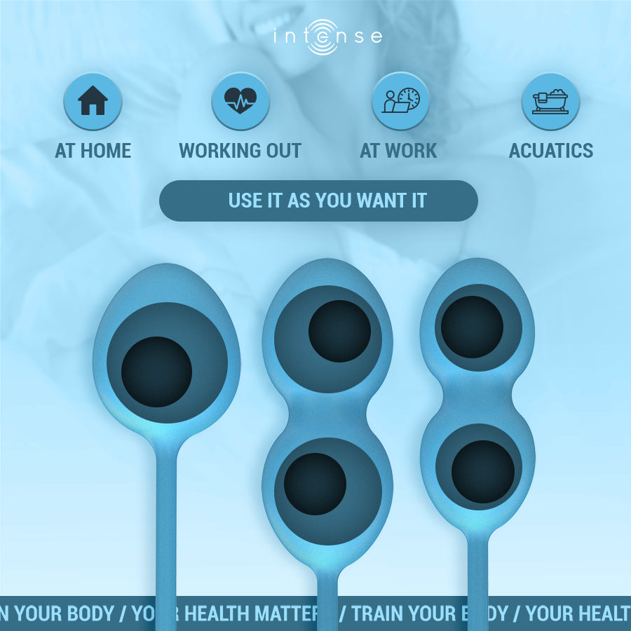 Charli Kegel Balls — Kit de 3 Bolas para Exercícios Progressivos — Azul — vista adicional 3