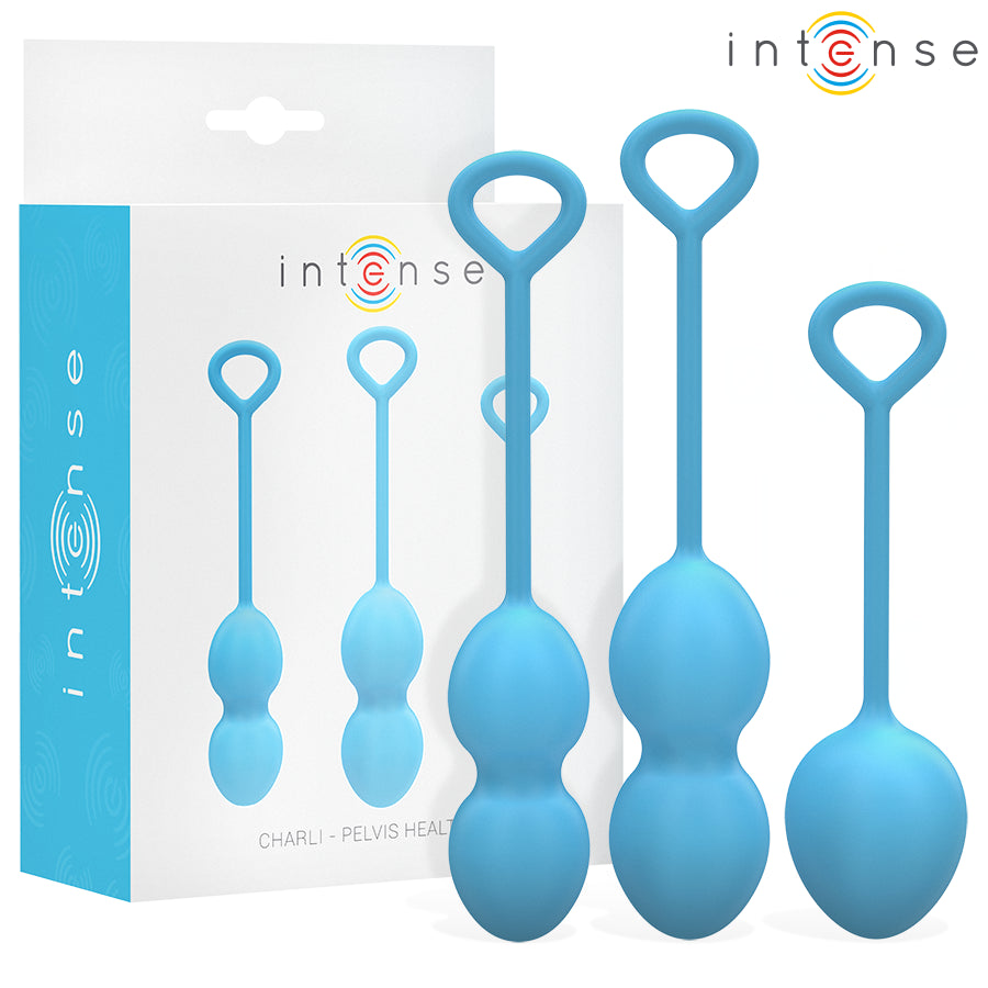 Charli Kegel Balls — Kit de 3 Bolas para Exercícios Progressivos — Azul — vista adicional 9