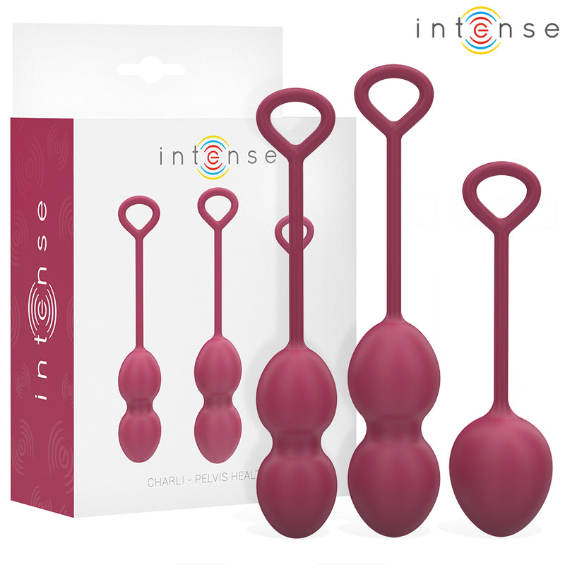 Charli Kegel Balls — Kit de 3 Bolas para Exercícios Progressivos — Bordo