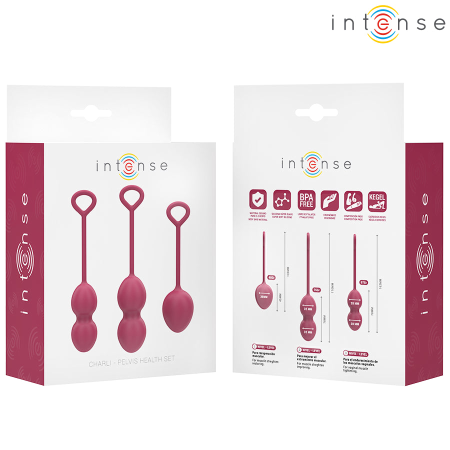 Charli Kegel Balls — Kit de 3 Bolas para Exercícios Progressivos — Bordo — vista adicional 10