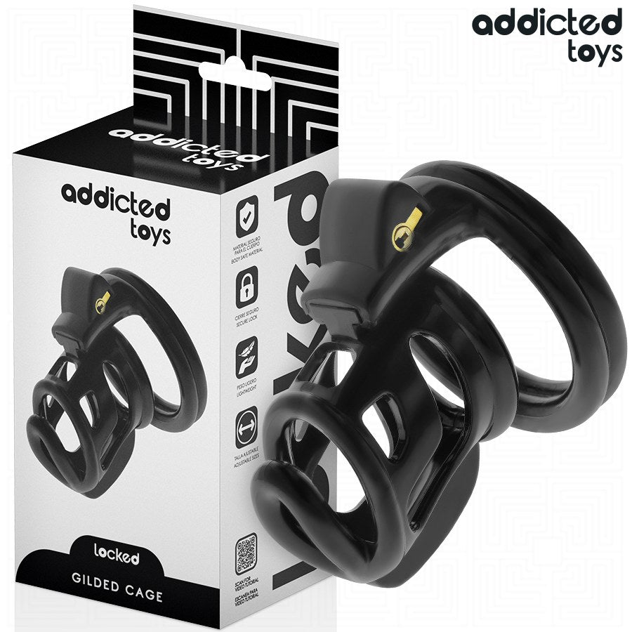 Locked Gilden — 8.5 cm Chastity Cage — Addicted Toys