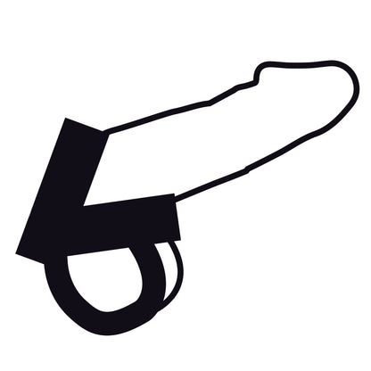 DARKNESS – Double leather ring for penis and testicles