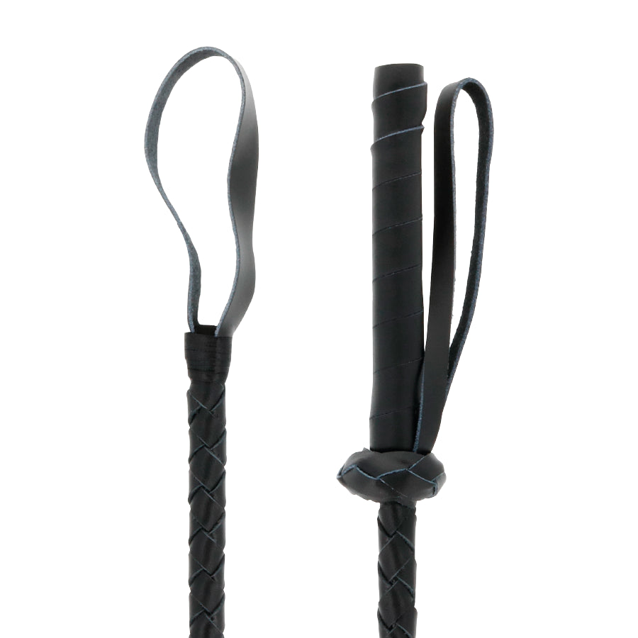 Darkness — BDSM-zweep met leren uiteinde, 60 cm