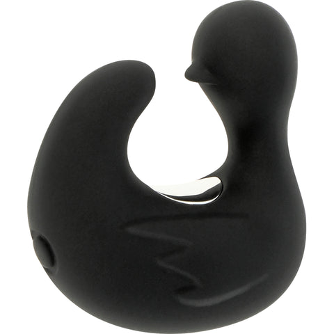 Duckymania — Vibrador Pato de Dedo Recarregável — Black & Silver