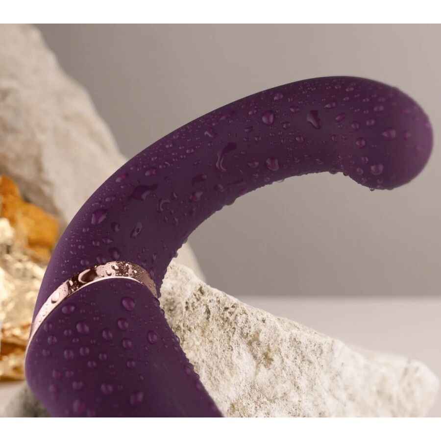ROCKS-OFF - VIBRADOR DUAL ESTIMULADOR GÉMINIS DEL CLÍTORIS PUNTO G MORADO