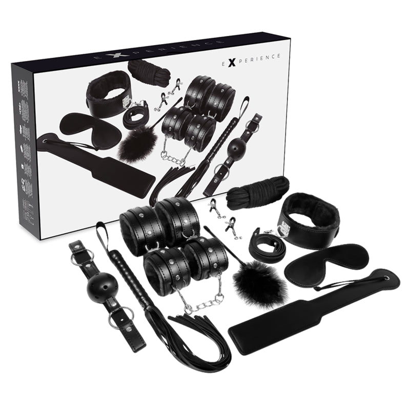 EXPERIENCE — Kit BDSM Fetish preto de 11 peças — conjunto completo