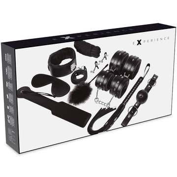 EXPERIENCE — Kit BDSM Fetish preto de 11 peças — detalhes dos acessórios