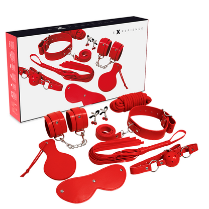 EXPERIENCE — Kit BDSM Fetish com 8 Peças (Vermelho ou Roxo)