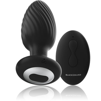 Rotator — Analplug mit Rotation und Fernbedienung — Schwarz & Silber