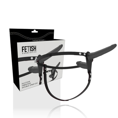 Harnais Vibrant Soumis Fetish — Double Pénétration, Modes 10