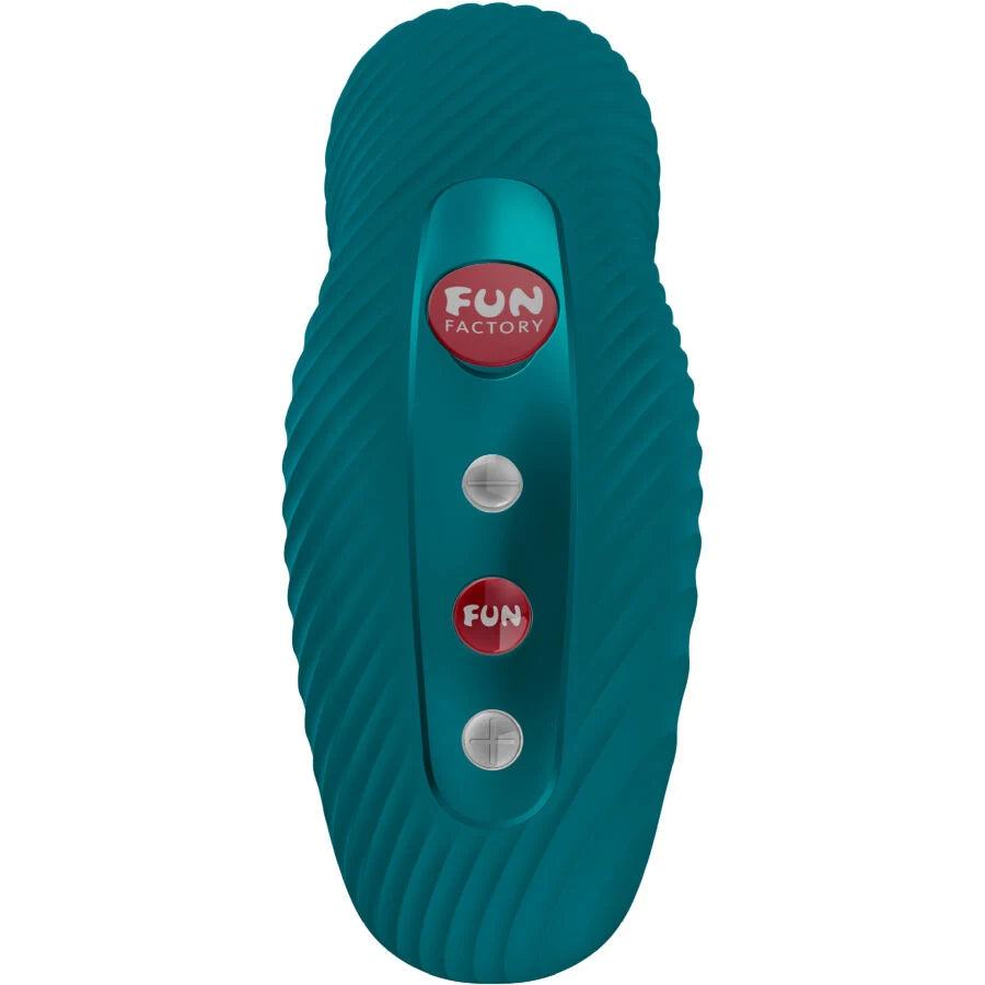Vibrador Fun Factory Laya III (Verde garrafa) — vista frontal dos botões
