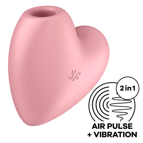 SATISFYER – Cutie Heart • Estimulador Coração Air Pulse + Vibração (132 Combinações)