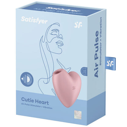 SATISFYER – Cutie Heart • Estimulador Coração Air Pulse + Vibração (132 Combinações)