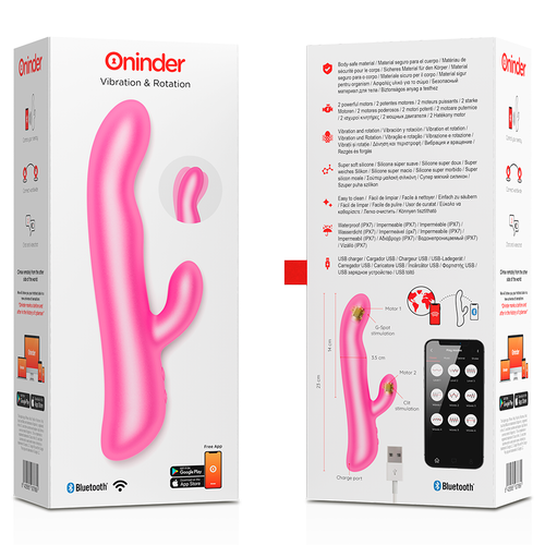 ONINDER Oslo Rabbit – Vibrador com Vibração & Rotação Controlado por App