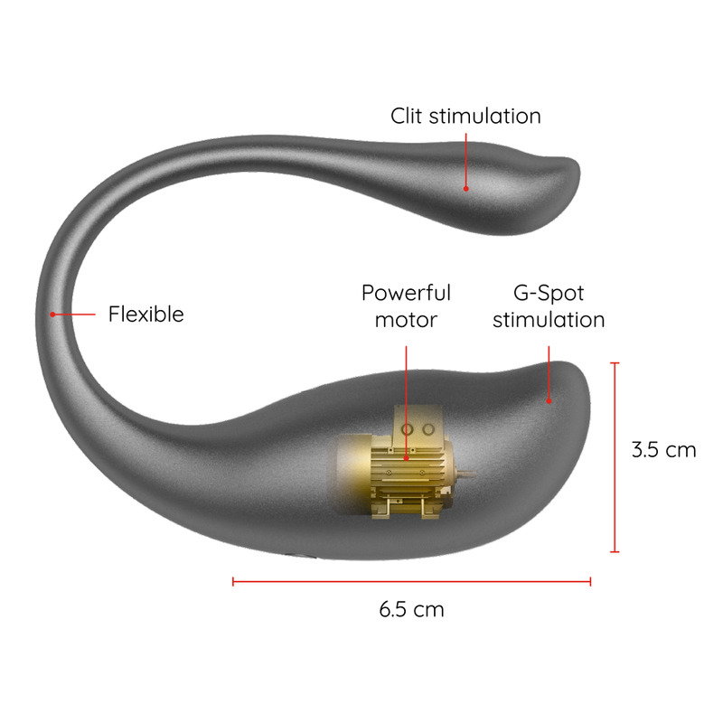 Oninder Nairobi — Ovo Vibratório com Aplicação, Preto — imagem 3