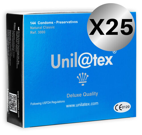 Unilatex — Preservativos Naturais 25 x 144 Unidades